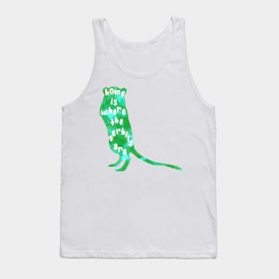 Home is where the gerbils are (green watercolour) Tank Top